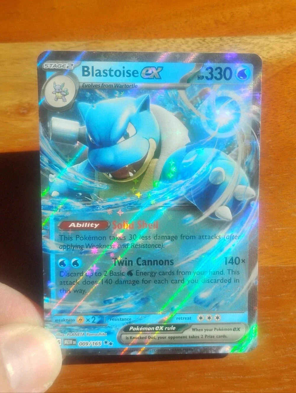 Mint 2023 Holo Blastoise EX 009/165 S&V 151 Pokemon Card
